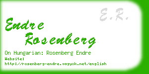 endre rosenberg business card